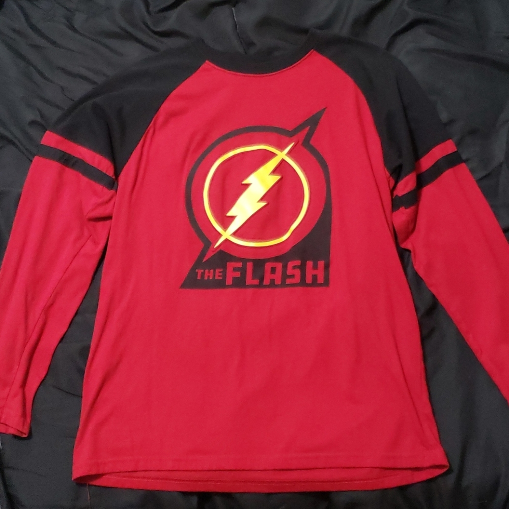 Boys red and black The Flash alive sleeve shirt